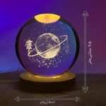 چراغ خواب مدل گوی کریستال سه بعدی طرح ماه و دختر - Image 2